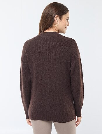 Pullover per l'allattamento con apertura con bottoni