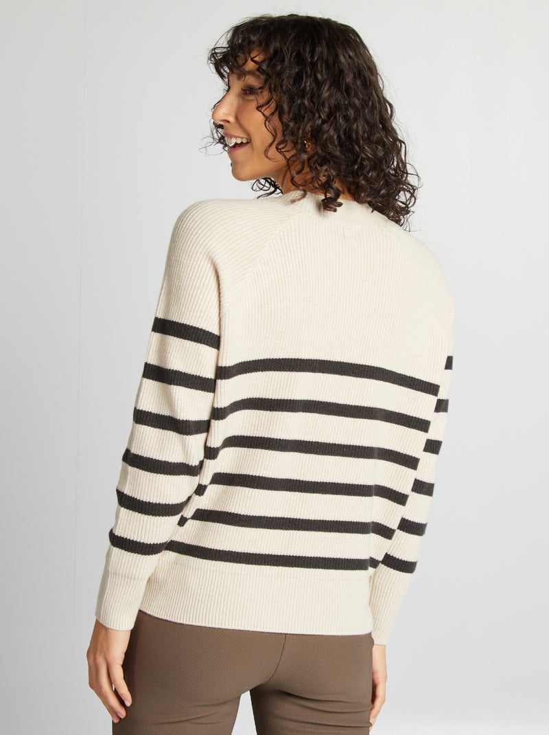 Pullover per l'allattamento con aperture con bottoni BEIGE - Kiabi