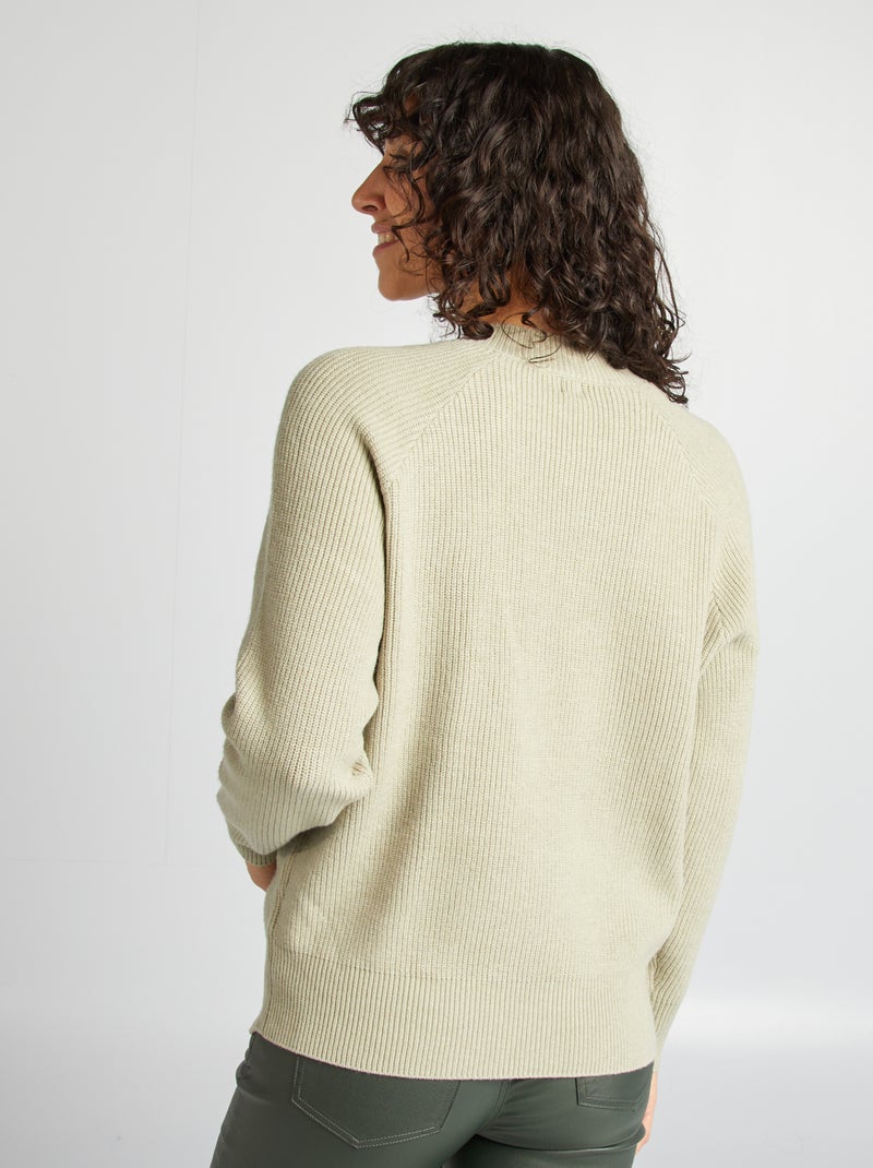 Pullover per l'allattamento con aperture con bottoni VERDE - Kiabi