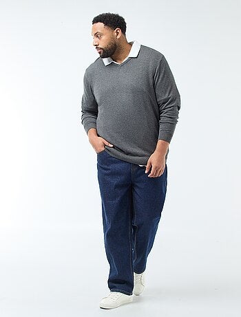 Maglione scollo a V in maglia fine