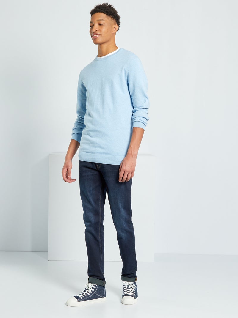 Pullover scollo tondo  + 190 cm BLU - Kiabi