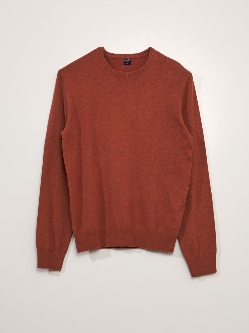 Pullover scollo tondo ARANCIONE - Kiabi