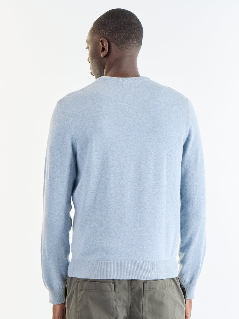 Pullover scollo tondo Blu - Kiabi