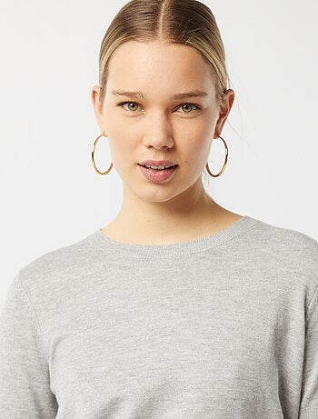 Pullover scollo tondo con maniche corte
