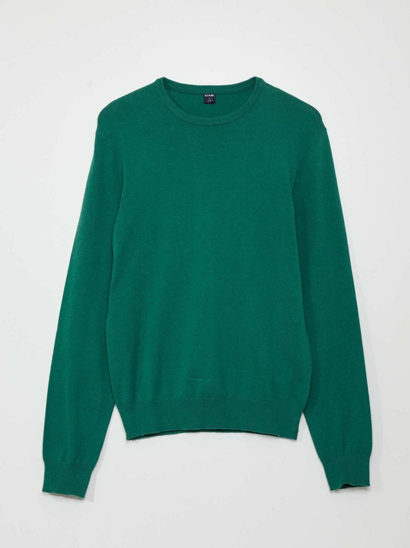 Pullover scollo tondo VERDE - Kiabi