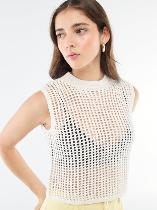 Pullover senza maniche all'uncinetto - Kiabi