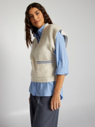 Pullover senza maniche