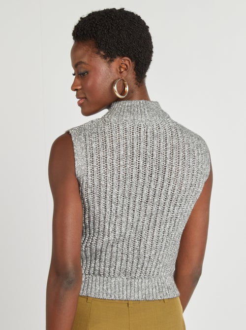 Pullover senza maniche con fili lucidi - Kiabi