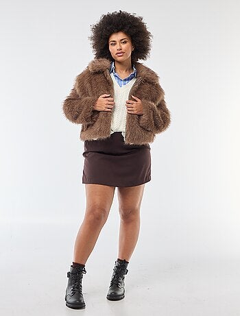 Pullover senza maniche in maglia a trecce a grosso spessore