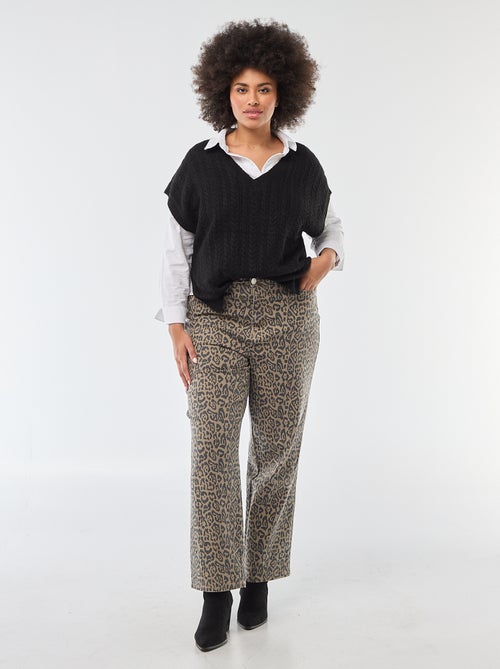 Pullover senza maniche in maglia a trecce a grosso spessore - Kiabi