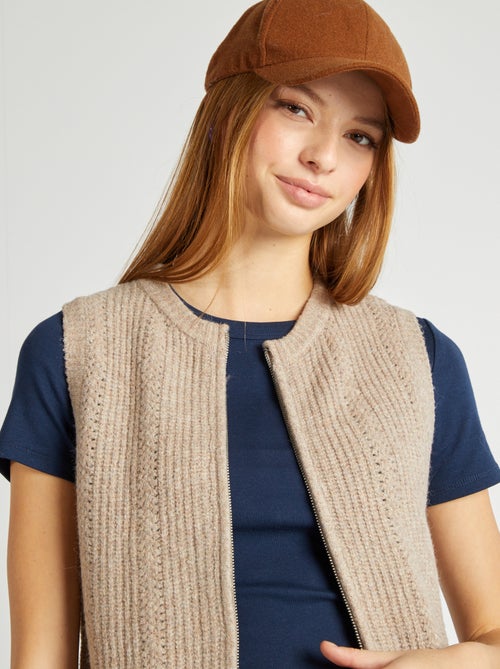 Pullover senza maniche in maglia morbida - Kiabi