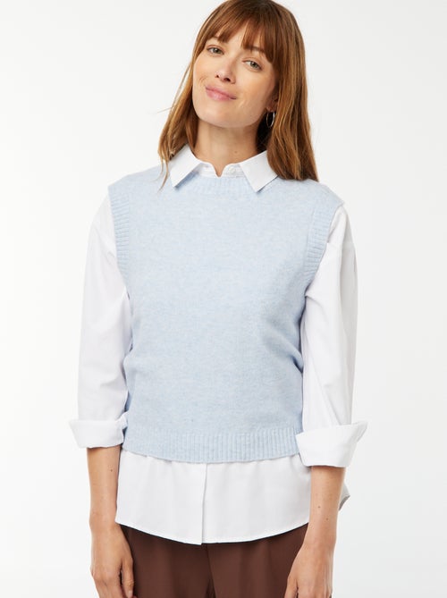 Pullover senza maniche lavorato a maglia - Kiabi