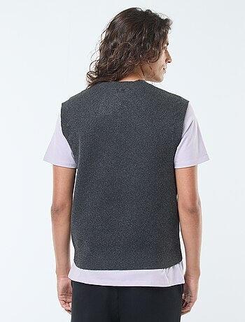 Pullover senza maniche lavorato a maglia scollo a V