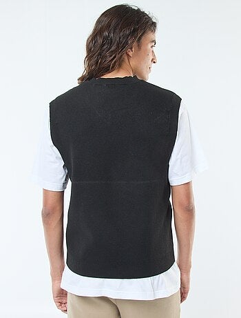 Pullover senza maniche lavorato a maglia scollo a V