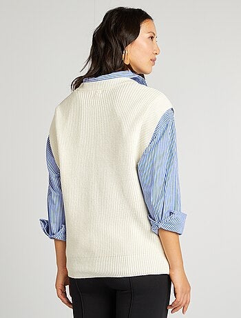 Pullover senza maniche scollo V