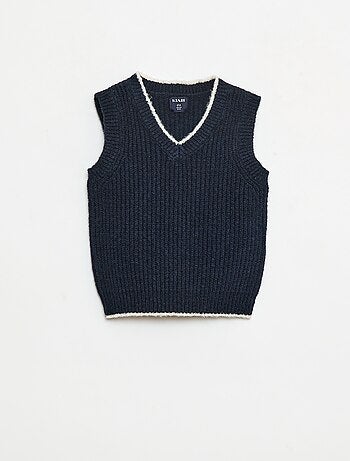 Pullover smanicato con scollo a V