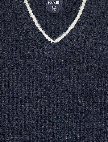 Pullover smanicato con scollo a V