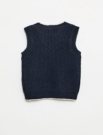 Pullover smanicato con scollo a V