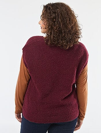Maglia smanicata in filato sottile