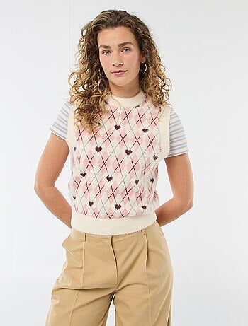 Pullover stampato a losanghe - San Valentino