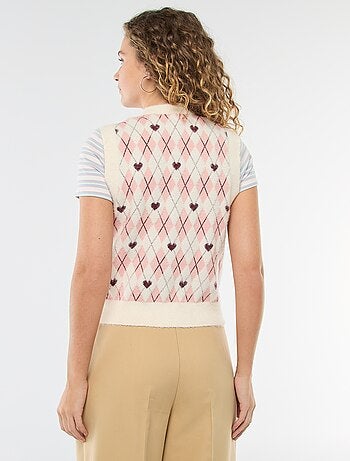 Pullover stampato a losanghe - San Valentino