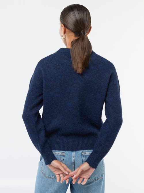 Pullover stampato a quadri jacquard - Kiabi