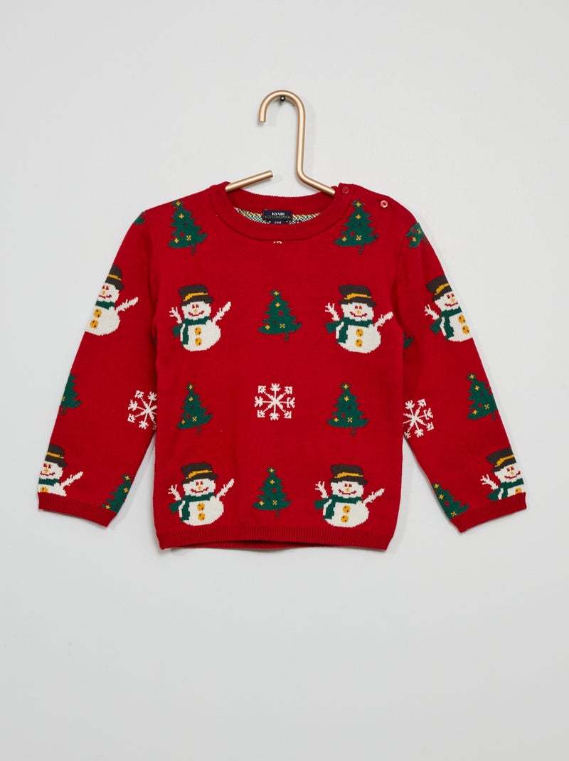 Pullover stile 'Natale' ROSSO - Kiabi