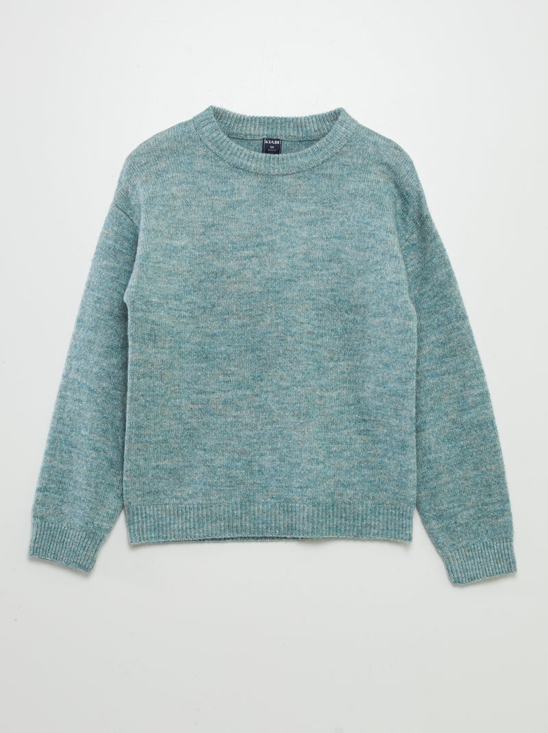 Pullover tinta unita in maglia VERDE - Kiabi
