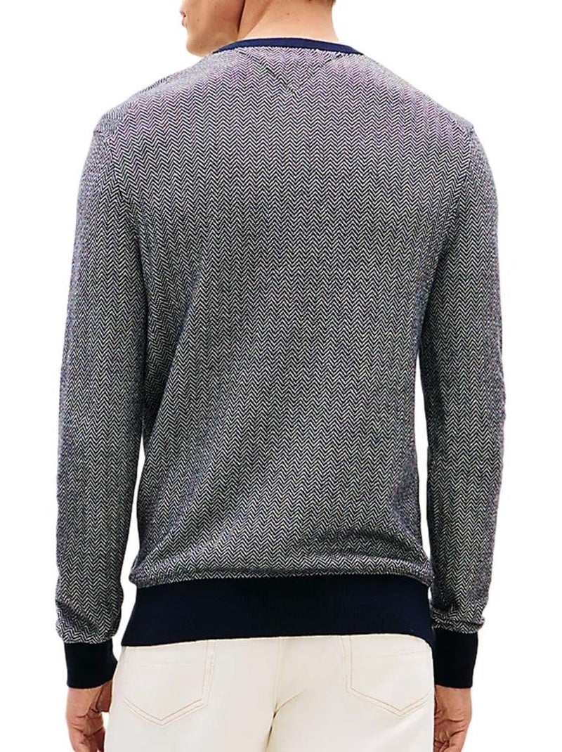 Pullover Tommy Hilfiger Uomo in Cotone Pima Grigio argentato - Kiabi