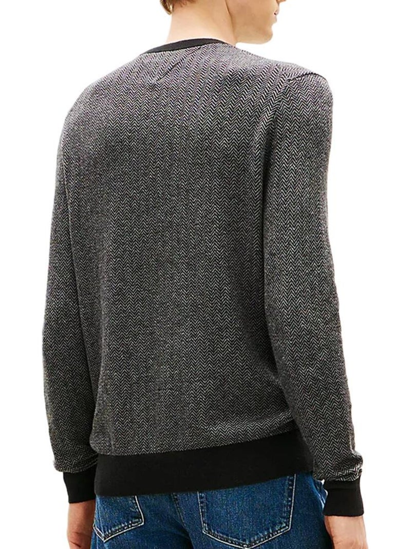 Pullover Tommy Hilfiger Uomo in Cotone Pima Grigio nero - Kiabi