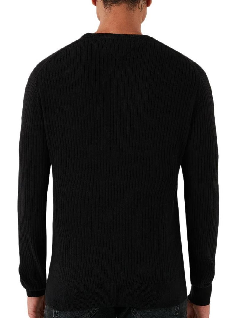 Pullover Uomo Tommy Hilfiger Pima Cotone Nero - Kiabi