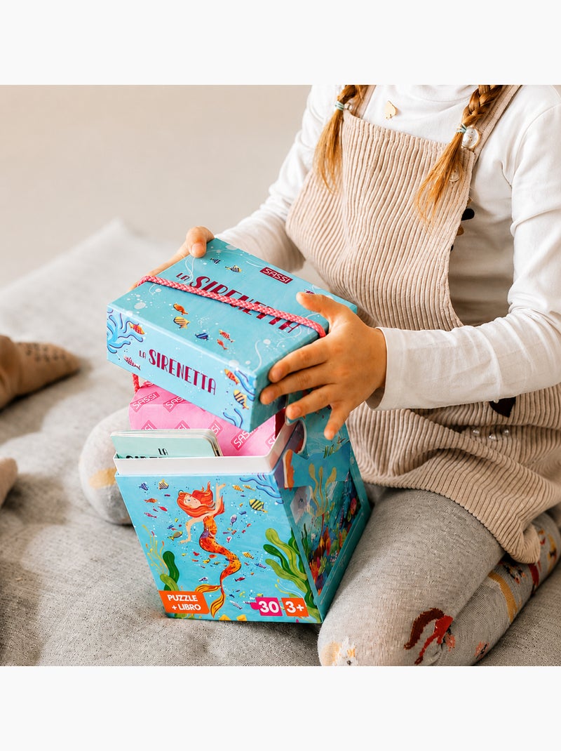 Puzzle e libro bambini la sirenetta | sassi junior | sassi junior N/D - Kiabi