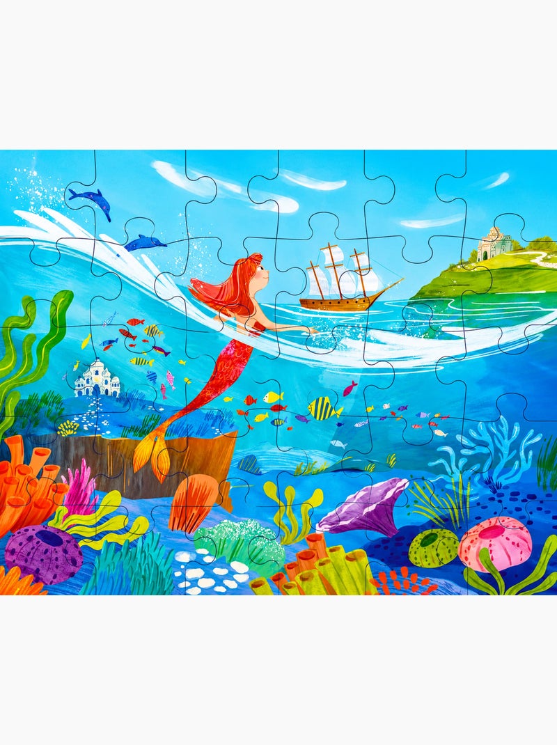 Puzzle e libro bambini la sirenetta | sassi junior | sassi junior N/D - Kiabi