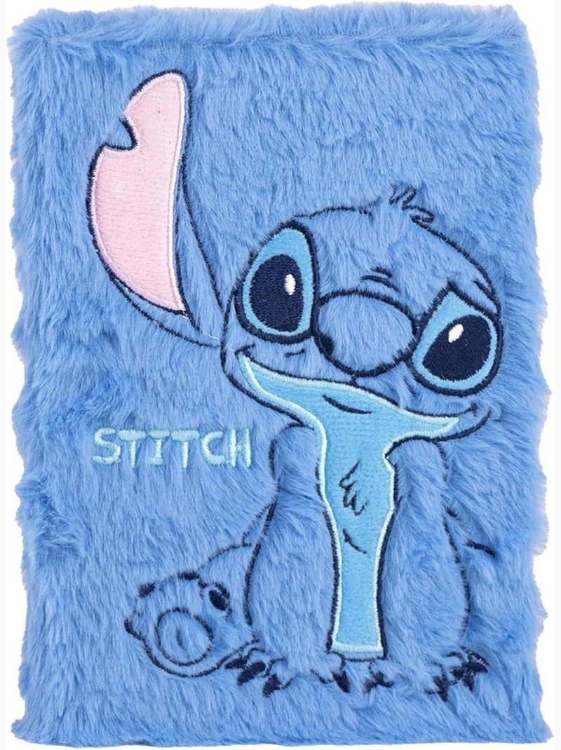 Quaderno A5 - Stitch - Disney - Copertina in peluche Blu - Kiabi