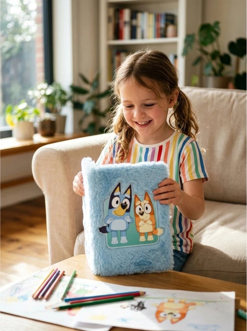 Quaderno peluche a5 copertina morbida bluey bbc studios - Kiabi