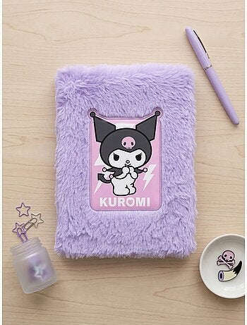 Quaderno peluche a5 copertina morbida kuromi sanrio