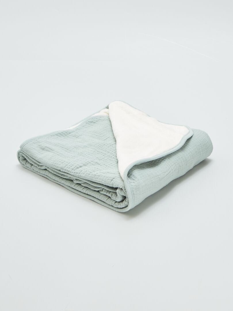 Quadrato neonato coperta in garza di cotone VERDE - Kiabi