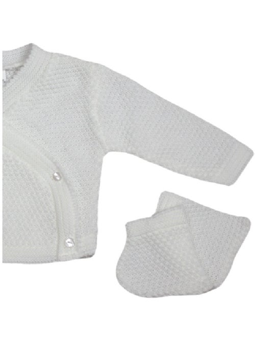 Questo set di cardigan, berretto e scarpine in maglia di Les Chatounets - Kiabi