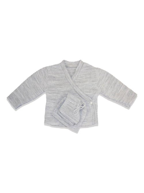 Questo set di cardigan, berretto e scarpine in maglia di Les Chatounets - Kiabi