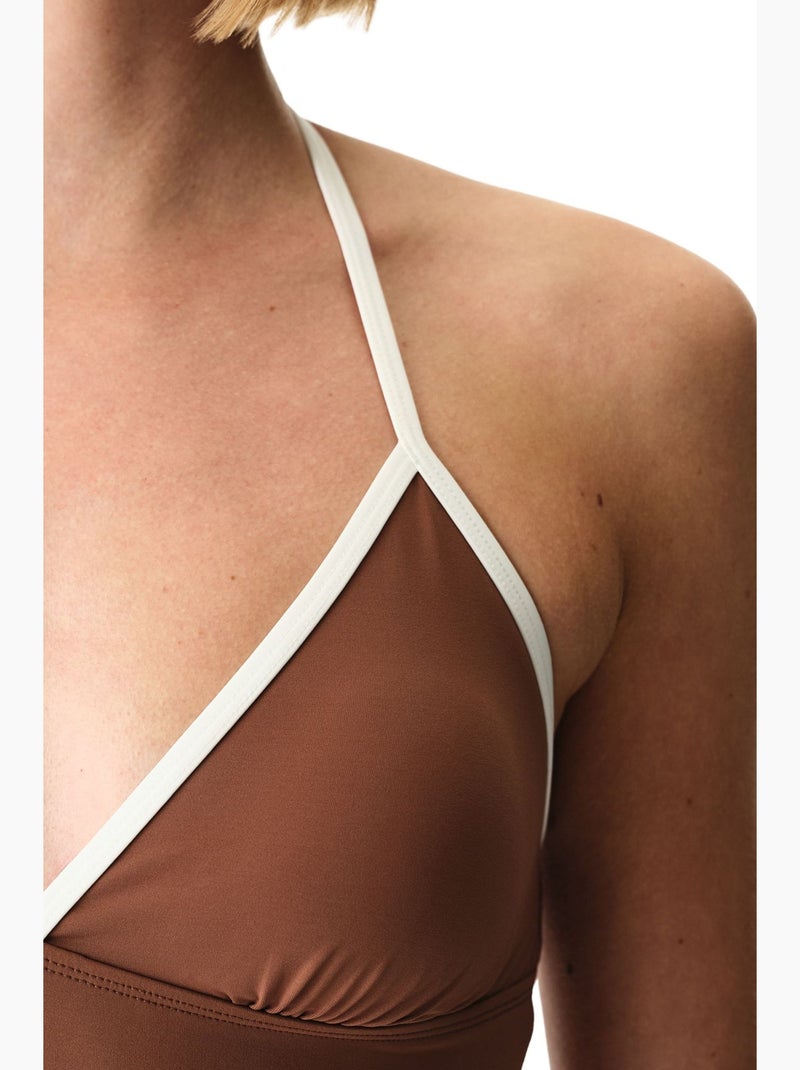 Quick dry fiona top tankini bikini penti Marrone - Kiabi