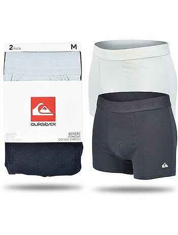 Quiksilver – Confezione 2 Boxer Uomo Cotone Stretch Comfort