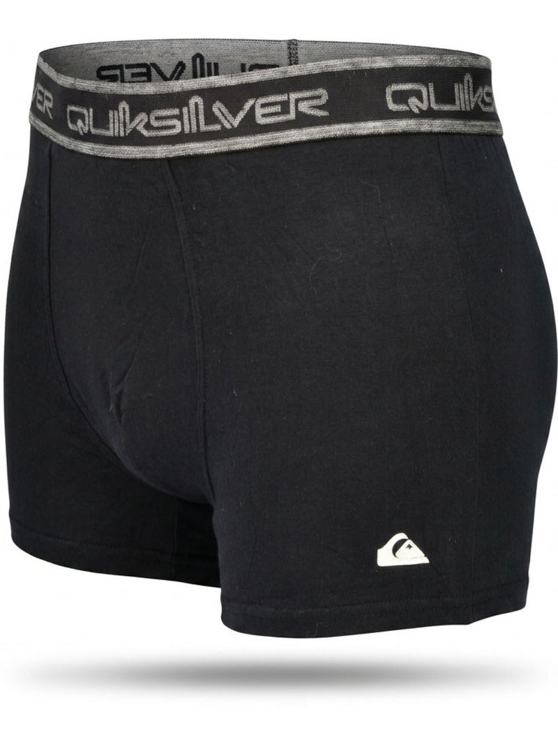 Quiksilver – Confezione 2 Boxer Uomo Cotone Stretch Comfort Nero Grigio - Kiabi