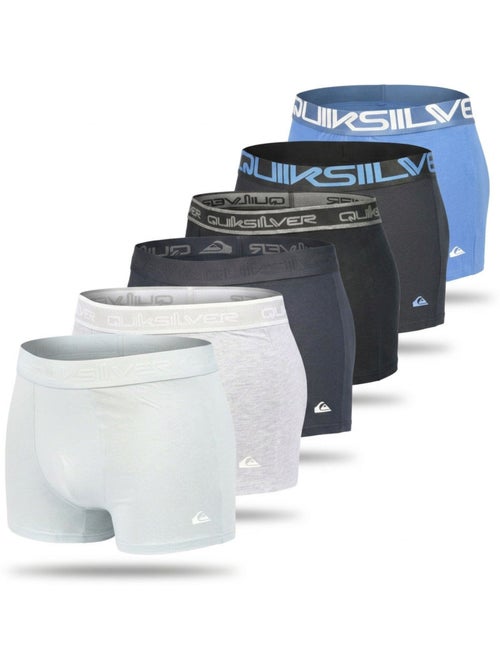 Quiksilver Confezione 6 Boxer Uomo Cotone Stretch Logo - Kiabi