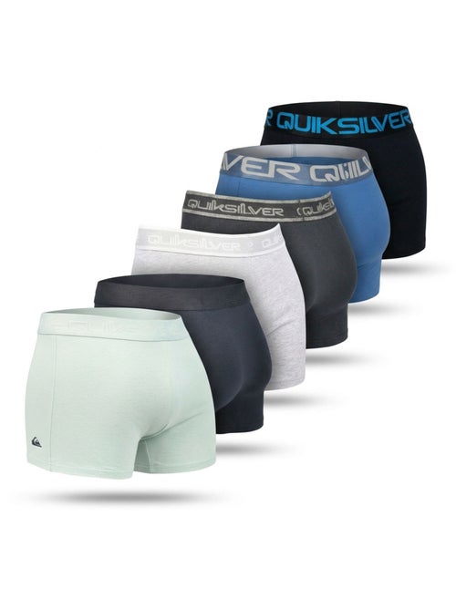 Quiksilver Confezione 6 Boxer Uomo Cotone Stretch Logo - Kiabi