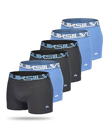 Quiksilver Confezione 6 Boxer Uomo Cotone Stretch Logo