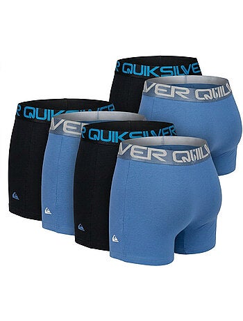 Quiksilver Confezione 6 Boxer Uomo Cotone Stretch Logo
