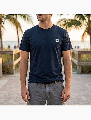 Quiksilver Confezione da 2 T-Shirt Uomo 100% Cotone Girocollo o Scollo a V