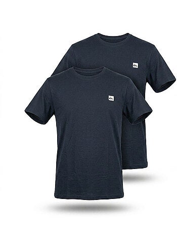 Quiksilver Confezione da 2 T-Shirt Uomo 100% Cotone Girocollo o Scollo a V