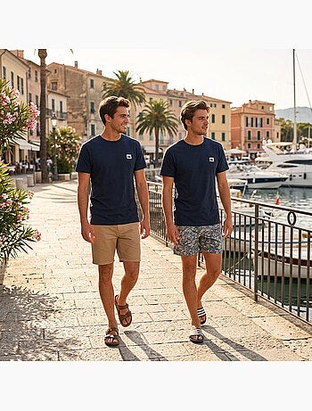 Quiksilver Confezione da 2 T-Shirt Uomo 100% Cotone Girocollo o Scollo a V