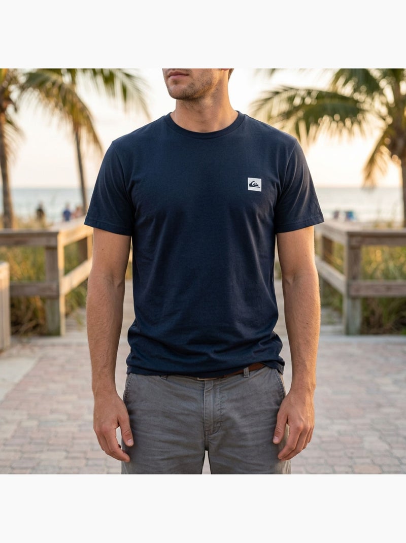 Quiksilver Confezione da 2 T-Shirt Uomo 100% Cotone Girocollo o Scollo a V Blu marino - Kiabi